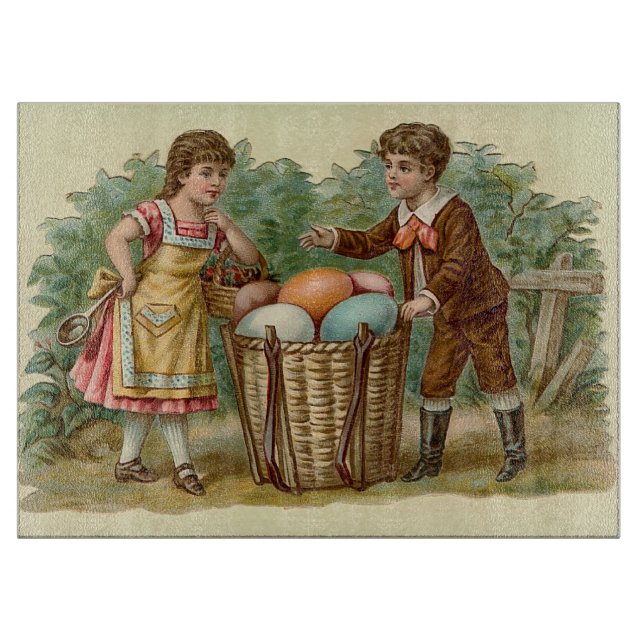 Tabla De Cortar Vieja Pascua Victoriana (Anverso)