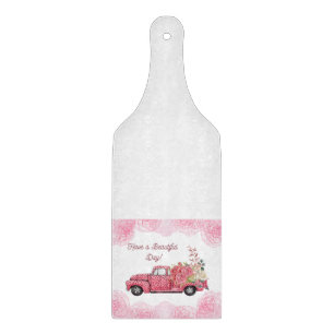 Tabla De Cortar Viejas toallas de cocina de camionetas rosas antig