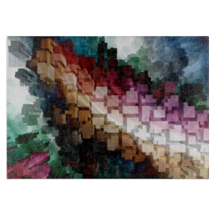 Tabla De Cortar Viento oscuro centrado en el cubo