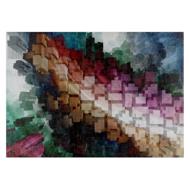 Tabla De Cortar Viento oscuro centrado en el cubo (Anverso)