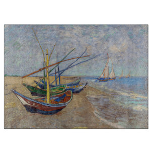 Tabla De Cortar Vincent van Gogh - Barcas de Pesca en la Playa