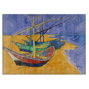 Tabla De Cortar Vincent van Gogh - Barcas de Pesca en la Playa