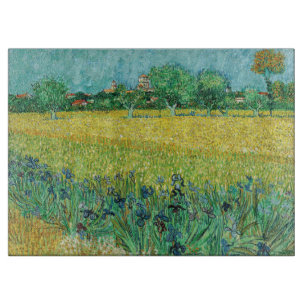 Tabla De Cortar Vincent van Gogh - Campo con lirios cerca de Arlés