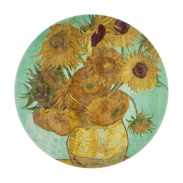 Tabla De Cortar Vincent van Gogh | Girasoles, 1888 (Anverso)