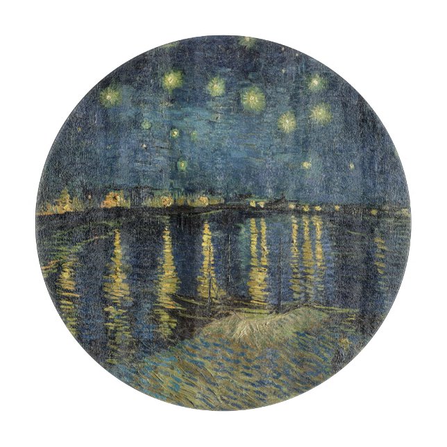 Tabla De Cortar Vincent van Gogh | Noche estrellada sobre el Ródan (Anverso)