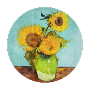 Tabla De Cortar Vincent Van Gogh Tres Girasoles En Una Vara