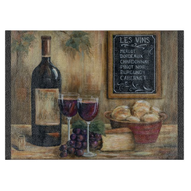 Tabla De Cortar Vino para dos vidrios Cuttingboard (Anverso)