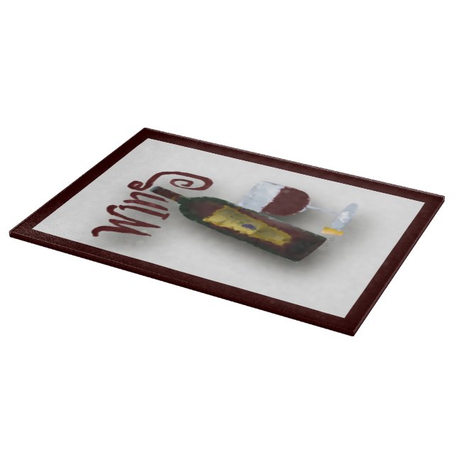 Tabla De Cortar Vino Rojo (Borde)