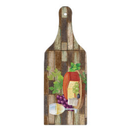 Tabla De Cortar Vino Rústico y Queso