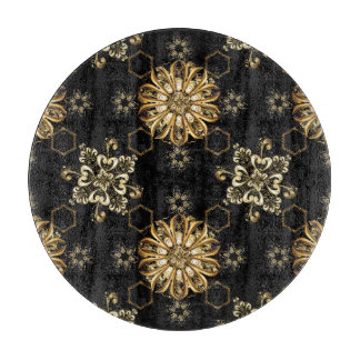 Tabla De Cortar Vintage clásico: Golden Oriental Seamless.