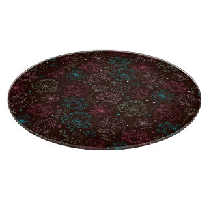 Tabla De Cortar vintage del papel pintado de la India de la flor