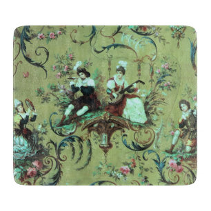 Tabla De Cortar Vintage French Sage Green Toile Victorian Floral