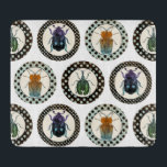 Tabla De Cortar Vintage Insects Colorful Beetles Science<br><div class="desc">Diversos escarabajos vintage coloridos en el círculo de los puntos polka con fondo blanco. Para el entomólogo o el amante inusual de la vida salvaje.</div>