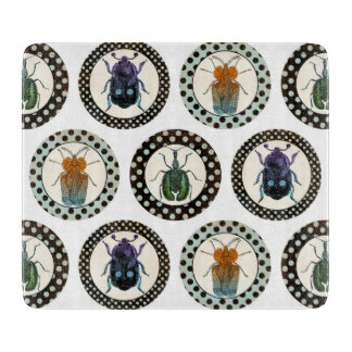 Tabla De Cortar Vintage Insects Colorful Beetles Science