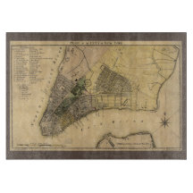 Vintage New York City Plan, 1789, restaurado