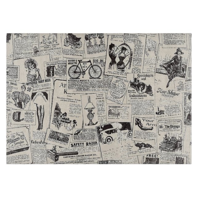Tabla De Cortar Vintage Newspaper   (Anverso)