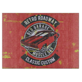 Tabla De Cortar Vintage Retro Hot Rod