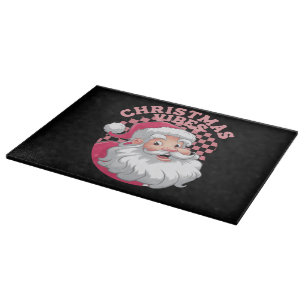 Tabla De Cortar Vintage Retro Santa Rosa Navidad