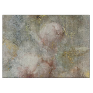 Tabla De Cortar Vintage Rosa Floral Con Acentos De Oro