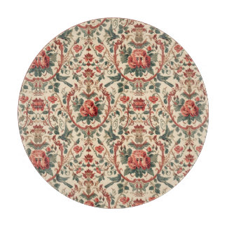 Tabla De Cortar Vintage Rose & Bird Pattern Romantic Art Nouveau