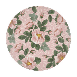 Tabla De Cortar Vintage Wild Rosas: Fondo Floral