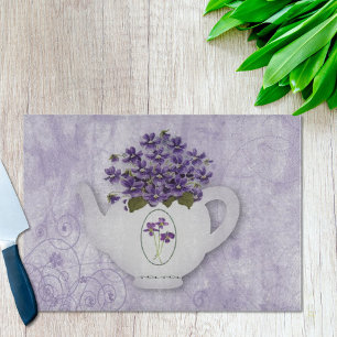 Tabla De Cortar Violets In A Teapot