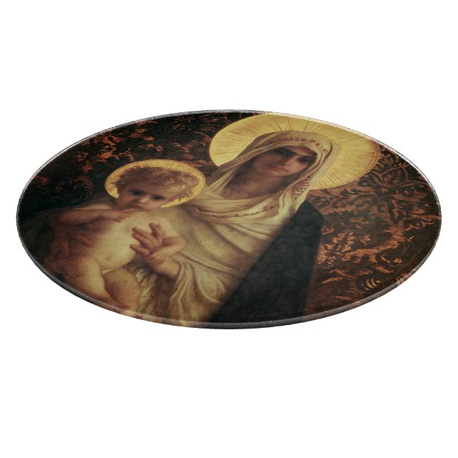 Tabla De Cortar Virgen y niño, 1872 (Borde)