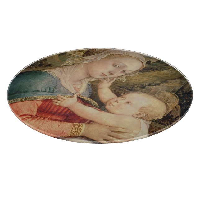 Tabla De Cortar Virgen y niño, c.1465 (Borde)