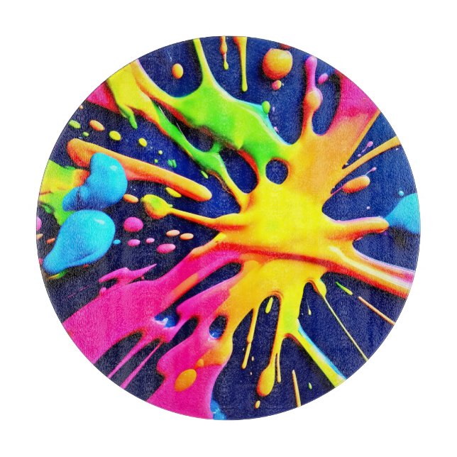 Tabla De Cortar Vivid Neon Splash (Anverso)