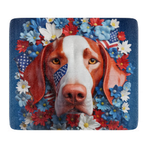 Tabla De Cortar Vizsla patriótica 3D