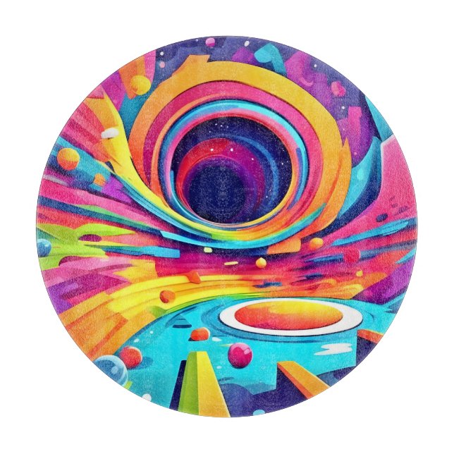 Tabla De Cortar Vórtex cósmico en un viaje vibrante (Anverso)