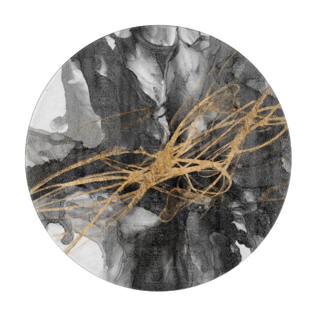 Tabla De Cortar Vórtice dorada I (Anverso)