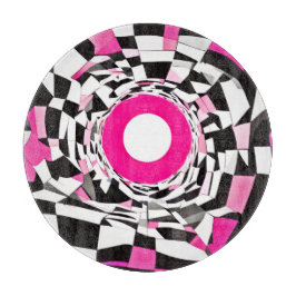 Tabla De Cortar Vórtice Rosa: Un Descenso a Cuadros