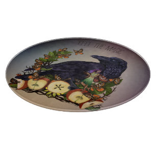 Tabla De Cortar Vuelos de Fantasy Raven Faery Art