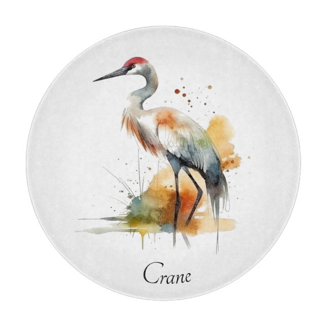 Tabla De Cortar Wandering Crane, personalizado (Anverso)