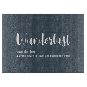 Tabla De Cortar Wanderlust definición color azul blanco