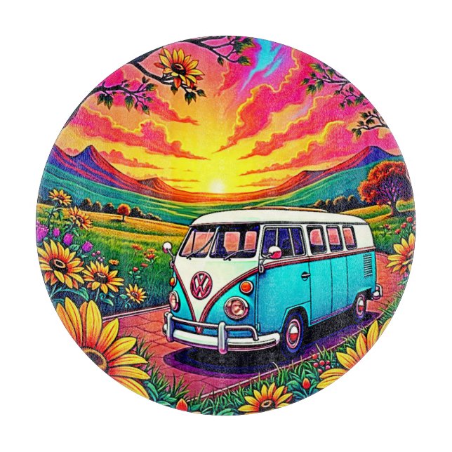 Tabla De Cortar Wanderlust Van Sunset Art (Anverso)