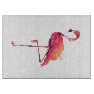 Tabla De Cortar Watercolor Flamingo Lovers Amantes divertidos de
