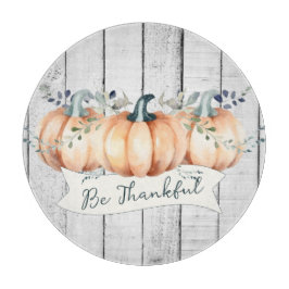 Tabla De Cortar Watercolor Rustic Pumpkins