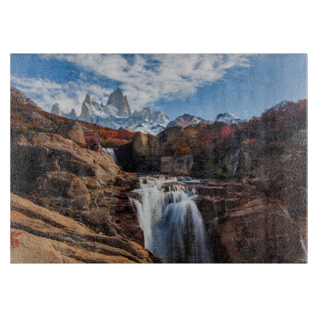 Tabla De Cortar Waterfalls | Fitz Roy Mountain, Argentina (Anverso)