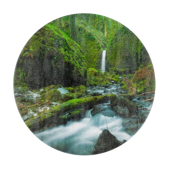 Tabla De Cortar Waterfalls | Grotto Falls, Oregon (Anverso)