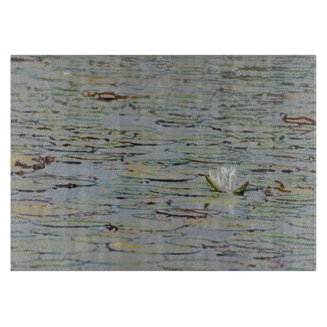 Tabla De Cortar Waterlily Lake Wildflower Cutting Board (Anverso)