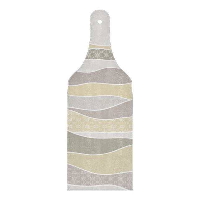 Tabla De Cortar Wave curvada verde cálida rosa amarillo amarillo c (Anverso)