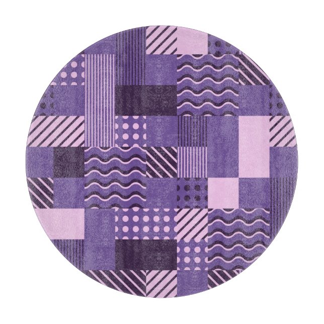 Tabla De Cortar Waves Stripes Dots: Modern Seamless. (Anverso)