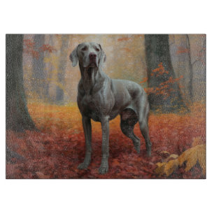 Tabla De Cortar Weimaraner en Otoño Hojas Caídas Inspiran