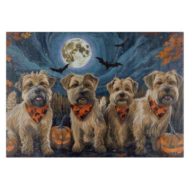 Tabla De Cortar Wheaten Terrier Halloween Spooki (Anverso)
