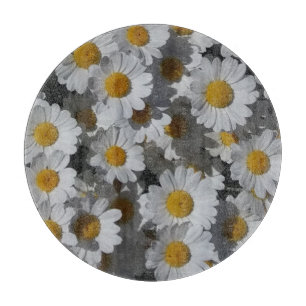 Tabla De Cortar White Daisies