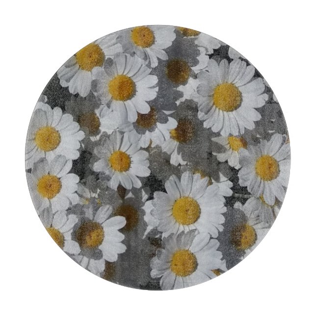 Tabla De Cortar White Daisies (Anverso)