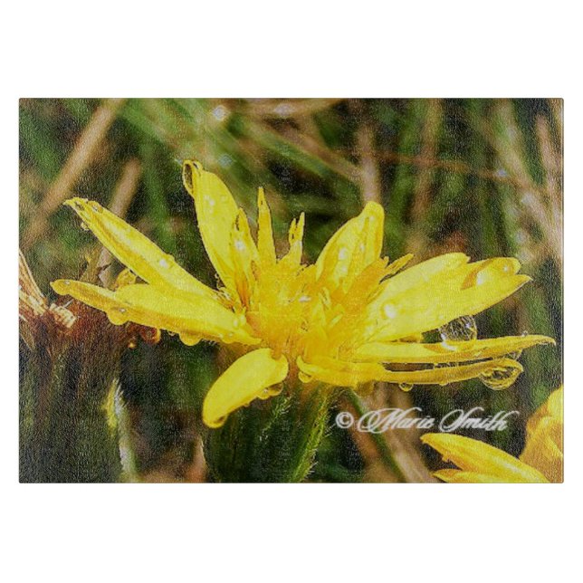 Tabla De Cortar Wildflower amarillo después de la lluvia 2 (Anverso)