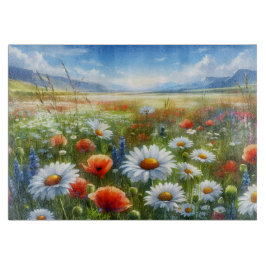 Tabla De Cortar Wildflower Meadow Glass Cutting Board